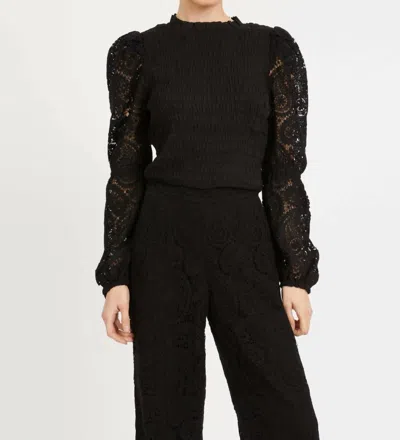 Caballero Arabella Long Sleeve Top In Black