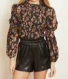 Caballero Arlette Top In Stamped Leopard In Multi