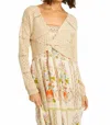 Caballero Ayla V-neck Sweater In Ivory / Birch In Multi