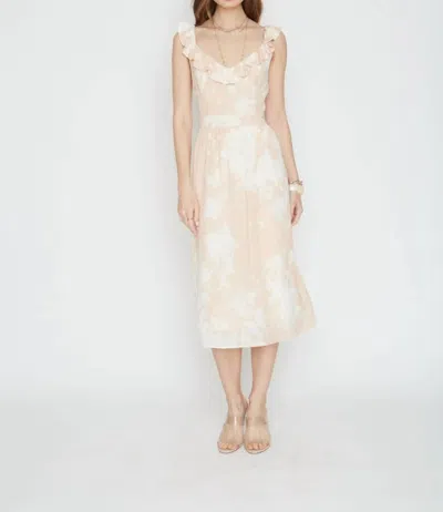 Caballero Bohdie Midi Dress In Savannah Shadows In Beige