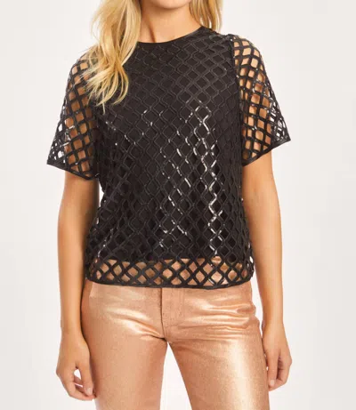 Caballero Carmen Top In Black Sequin In Multi