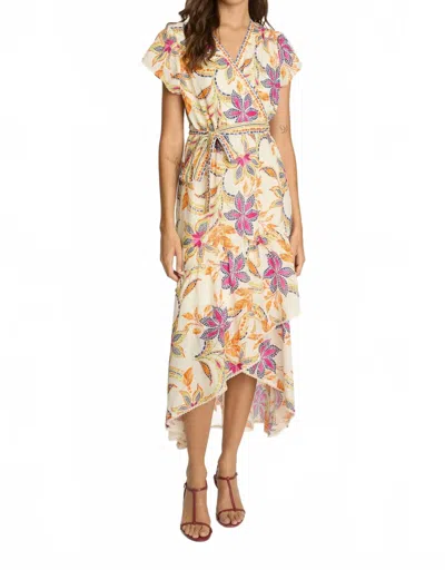 Caballero Catalina Dress In Stitched Flower In Multi