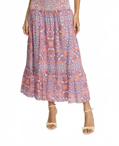 Caballero Chablis Maxi Skirt-dress In Petal Tapestry In Multi
