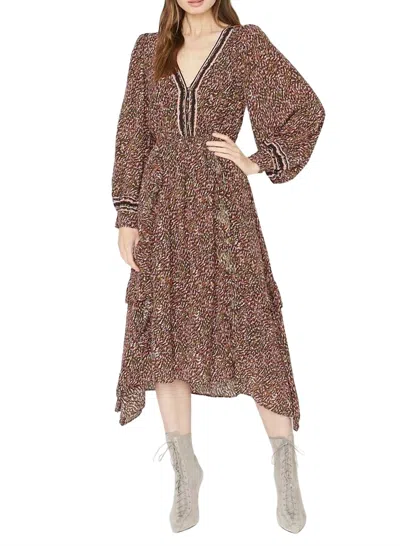 Caballero Chae Dress In Multi Dot Stripe