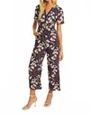 Caballero Charlize Jumpsuit In Ginko Block Print In Multi