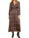 Caballero Darcy Dress In Rusted Deco In Multi