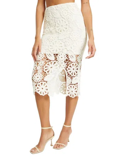 Caballero Daya Lace Skirt In Ivory In White