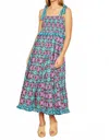 Caballero Delphine Midi Dress In Kaleidoscope Batik In Blue