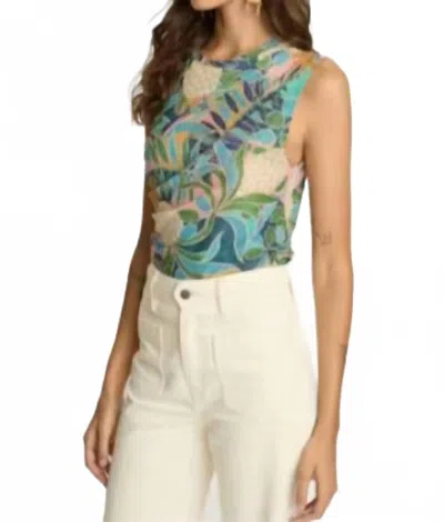 Caballero Devi Top In Baroque Pineapple In White