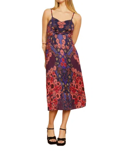Caballero Donna Dress In Patchwork Pansy In Multi