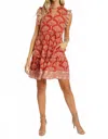 Caballero Emmeline Mini Dress In Ginko Breeze Rust In Red