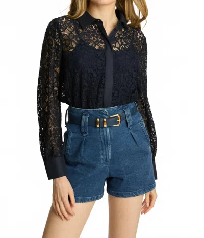 Caballero Emmie Top In Navy In Blue