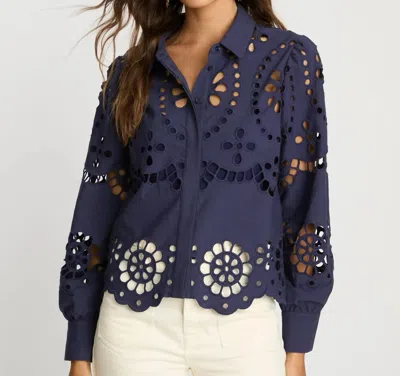 Caballero Emmie Top In Navy In Blue
