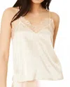 Caballero Gia Lace Trim Tank In Ivory In White