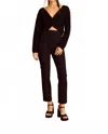 Caballero Indie Cropped Sweater In Black In Black