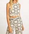 Caballero Isabelle Lace Top In Ivory/black In White