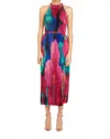 Caballero Jayce Midi Dress In Blur Iris Bloom In Multi