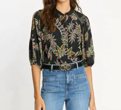 Caballero Juliette Top In Paisley Floral In Multi