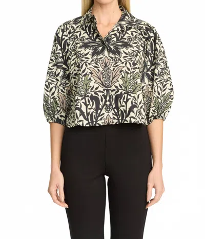 Caballero Juliette Top In Safari Garden Morning In Multi