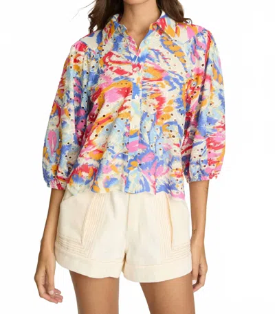 Caballero Juliette Top In Vivid Garden In Multi