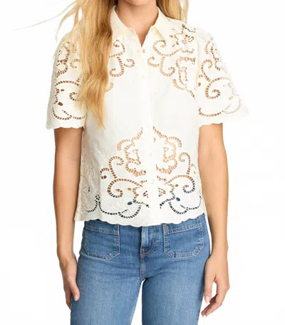 Caballero Kenzie Top In Cloud Cream In White