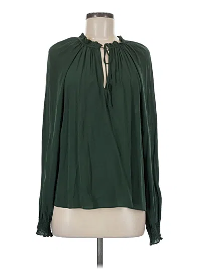 Pre-owned Caballero Long Sleeve Blouse In Green
