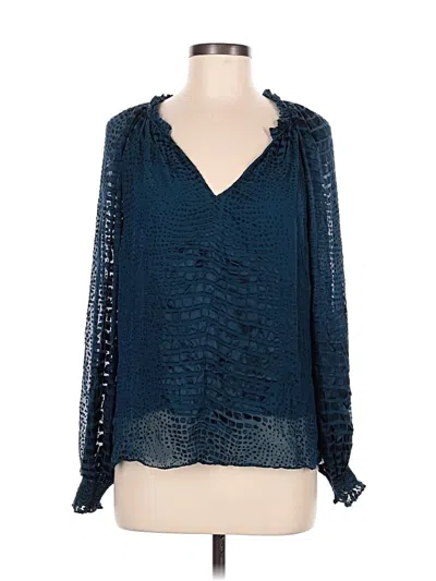 Pre-owned Caballero Long Sleeve Blouse In Teal