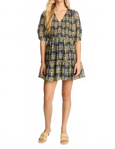 Caballero Lottie Mini Dress In Deco Plume In Multi