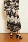 Caballero Lucille Skirt In Ikat Tapestry In Multi