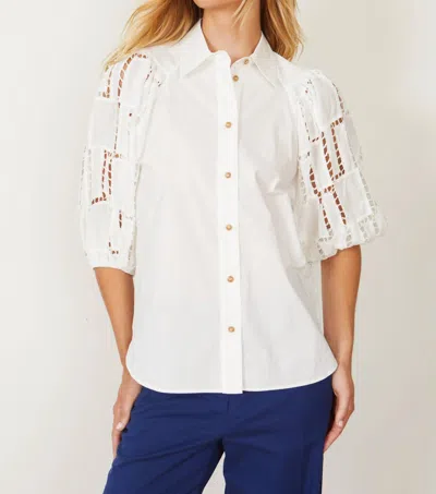 Caballero Mae Top In Ivory In Multi