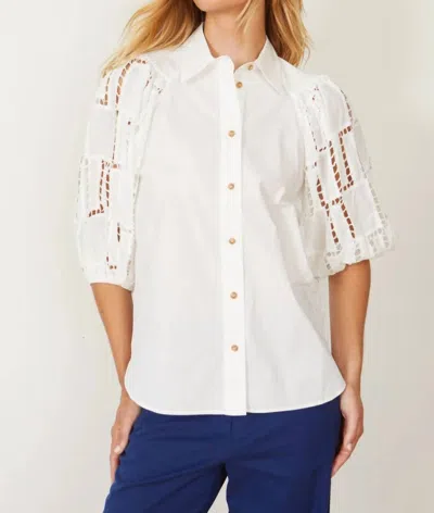 Caballero Mae Top In Ivory In Multi