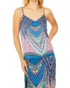 Caballero Margot Tank Top In Bardot Boho In Blue