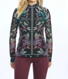 Caballero Marta Mesh Top In Dusk Primrose In Black