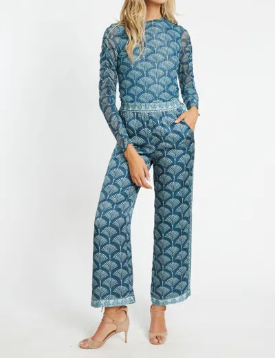 Caballero Max High Waist Pants In Ginko Breeze Teal In Multi