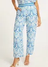 Caballero Max Porcelain Deco Wide Leg Pant In Blue In Blue