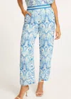 Caballero Max Wide Leg Pant In Porcelain Deco In Blue