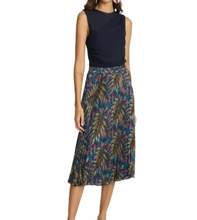 Caballero Mia Midi Skirt In Midnight Palm In Multi