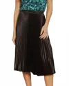 Caballero Mia Skirt In Black Shiny Woven In Black