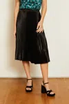 Caballero Mia Skirt In Black Shiny Woven In Multi