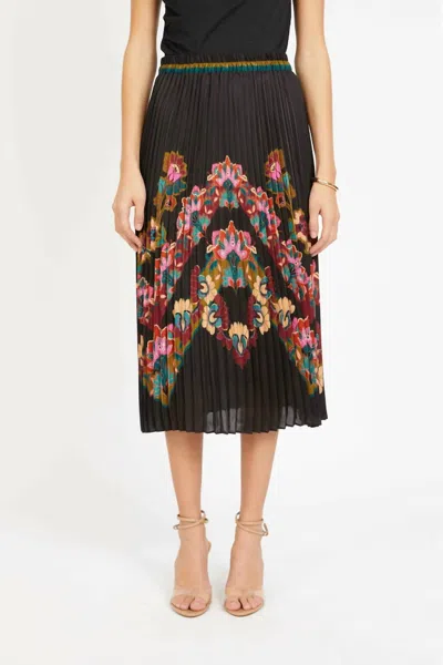 Caballero Mia Skirt In Lacquer Bush Lily In Black