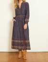 Caballero Michelle Dress In Indigo Batik In Multi
