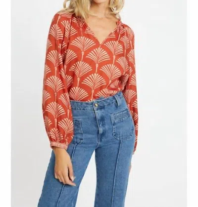 CABALLERO MIKI V-NECK TOP IN BEIGE