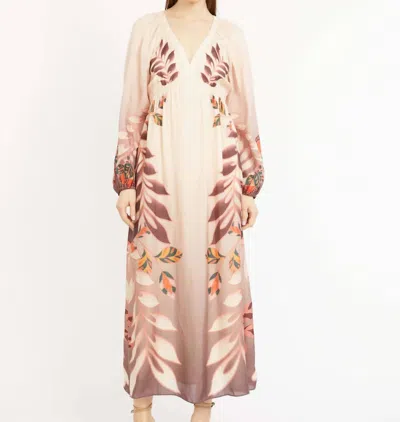 Caballero Mindy Long-sleeve Dress In Copper Orchard In Multi