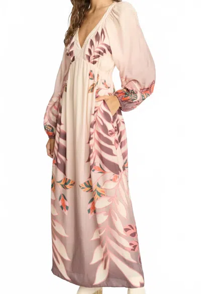 Caballero Mindy Long-sleeve Dress In Copper Orchard In Multi
