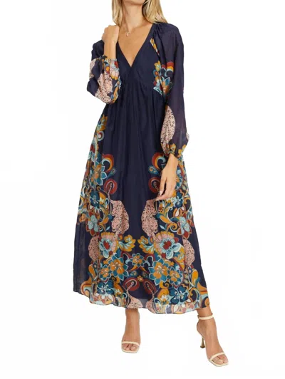 Caballero Mindy Maxi Dress In Cosmic Cheetah In Black