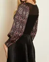 Caballero Morgana Ls Top In Rusted Deco In Multi