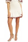 Caballero Nadine Mini Skirt In Ivory / Chocolate In Multi
