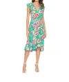 Caballero Nelia Dress In Painted Flower In Multi