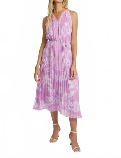 Caballero Nouvel Palm Serenade Midi Dress In Pink
