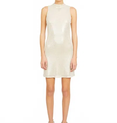 Caballero Rayne Mini Dress In Silver In Neutral